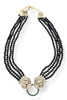 Double Leopard Brooch Statement Necklace