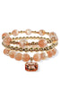 Eye Candy Mauve Beaded Bracelet Set