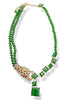 Poppy Green Leopard Agate Necklace