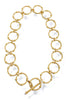Wait For Me Gold Linked Bamboo Ring Necklace
