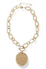 Chose Wisely Worn Gold Chain Pendant Necklace