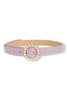 Something About You Purple Pearl Round Buckle Belt