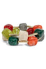 TWT® Abbey Multi Marble Cube & Metal Bar Bracelet Set