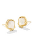 Brynne Shell Stud Earrings - Gold Ivory MOP | Kendra Scott