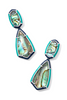 Camry Enamel Frame Statement Earrings - Silver Abalone | Kendra Scott