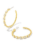 Lexi Hoop Earrings - Gold White Crystal | Kendra Scott