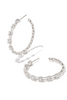 Lexi Hoop Earrings - Silver White Crystal | Kendra Scott