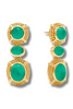 Cabochon Statement Earring - Iridescent Emerald Green | Julie Vos