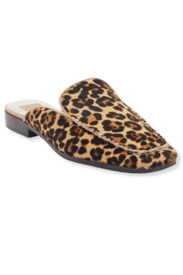Dolce Vita Bradly Dark Leopard Calf Hair Mules