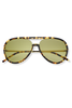 Freyrs Shay Tortoise Light Green Aviator Sunglasses