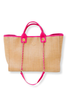 Missy Hot Pink Straw Tote