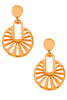Capri Bright Orange Resin Drop Earrings