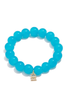 Jovie Neon Blue Glass Bead Bracelet