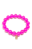 Jovie Hot Pink Glass Bead Bracelet