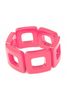 Kaia Neon Pink Resin Block Bracelet