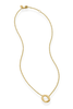 Julie Vos Wave Circle Gold Delicate Necklace