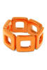 Kaia Bright Orange Resin Block Bracelet