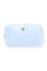 Mary Square Lets Face It Blue Stripe Zip Pouch