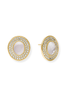 Julie Vos Stardust Iridescent Clear Crystal Stud Earrings