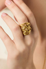 Julie Vos Sahara Gold Statement Ring