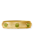 Julie Vos Cobblestone Green Cat's Eye Gold Hinge Bangle Bracelet