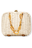 Frances Valentine Hen Off White Wicker Bag