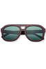 Freyrs Voyager Burgundy Acetate Oversized Aviator Sunglasses