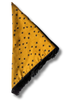 Stars & Checks Brown Fringe Triangle Scarf