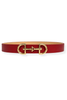 Tina Burgundy Horsebit Buckle Belt