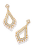 Krista Statement Earring - Gold White Mix | Kendra Scott