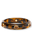 Julie Vos Carnaby Tortoiseshell Stone Bangle Bracelet
