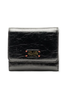 Frances Valentine Perfect Crinkled Black Leather Wallet