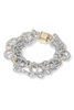 On The Rise Two Tone Chain Bracelet