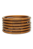 BudhaGirl Saddle Bangle Bracelets Set of 6