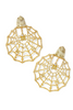 Spider Web Statement Earrings - Gold White Crystal | Kendra Scott - FINAL SALE