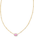 Elisa Mini Necklace - Gold Fuchsia Magnesite | Kendra Scott