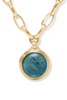 Julie Vos Solara Iridescent Montana Blue Statement Necklace