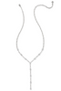 Lexi Y Necklace - Silver White Crystal | Kendra Scott