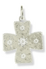 Dreams are Made Of Silver Textured Cross Pendant
