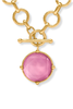 Julie Vos Honeybee Iridescent Tourmaline Pink Statement Necklace