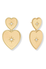 Julie Vos Gold Heart Statement Earrings