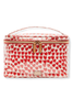 Frances Valentine Train Case Cosmetic Baby Oyster Red Heart Bag