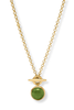 Julie Vos Solara Solitaire Iridescent Palmetto Green Necklace