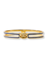 Julie Vos Laguna Navy Enamel Hinge Bangle Bracelet