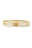 Julie Vos Laguna Ivory Enamel Hinge Bangle Bracelet