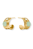 Julie Vos Portofino Aqua Jade Stone Hoop Earrings