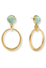 Julie Vos Laguna Iridescent Aquamarine Blue Statement Earrings