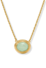 Julie Vos Portofino Aqua Jade Solitaire Necklace