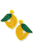 Sweet Summertime Lemon Beaded Earrings