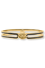 Julie Vos Laguna Obsidian Black Enamel Hinge Bangle Bracelet